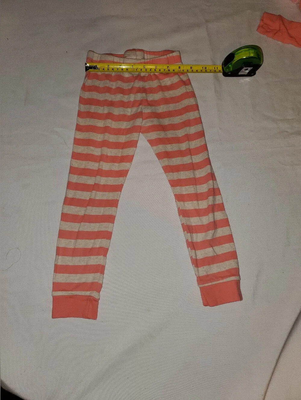 Girls Beige and Coral Fox Pajama Set - Kids Long Sleeve Two-Piece